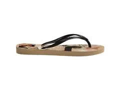 Chinelo Havaianas Slim Pets Dourado/Preto Tam 37-38 - 2
