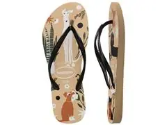 Chinelo Havaianas Slim Pets Dourado/Preto Tam 37-38 - 4