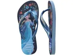 Chinelo Havaianas Kids Slim Princess Azul/Azul Lavanda Tam 25-26 - 4