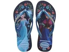 Chinelo Havaianas Kids Slim Princess Azul/Azul Lavanda Tam 31-32
