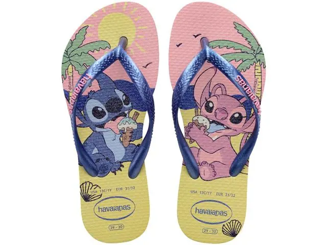Chinelo Havaianas Kids Slim Disney Fc Buttercream Tam 25-26
