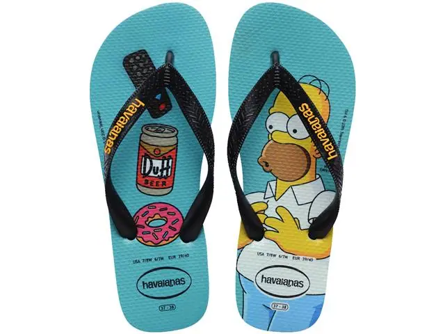 Chinelo Havaianas Simpsons Azul Tradi/Preto Tam 41-42