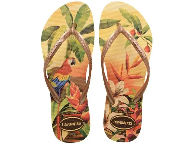 Chinelo Havaianas Slim Tropical Amarelo Caja Tam 33-34