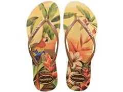 Chinelo Havaianas Slim Tropical Amarelo Caja Tam 33-34