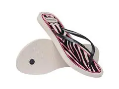 Chinelo Havaianas Slim Animals Bege Palha/Cinza Dark Metalico - 3