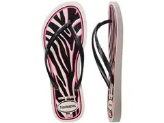 Chinelo Havaianas Slim Animals Bege Palha/Cinza Dark Metalico - 4