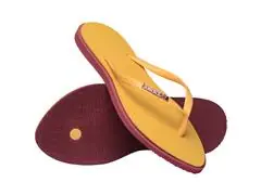 Chinelo Havaianas Slim Point Amaranto/Amarelo Caja - 3