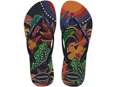 Chinelo Havaianas Slim Tropical Marinho/Marinho - 0