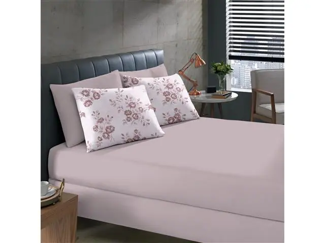 Jogo Cama Solteiro Basic Rolinho Est.Helena Rose 2pc