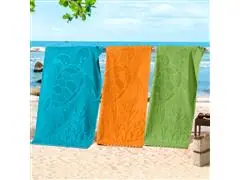 Toalha Tartaruga Praia 714102 81x150 5400 Azul Topazio 1pc
