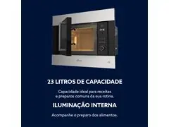 Forno Micro-ondas de Embutir 23L Oster Black Inox 110V - 3