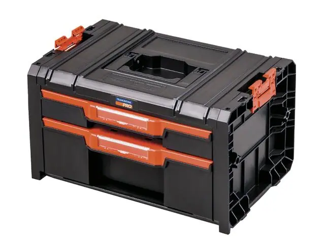 Caixa Plástica Modular Tramontina PRO com Duas Gavetas
