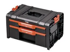 Caixa Plástica Modular Tramontina PRO com Duas Gavetas