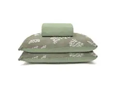 Jogo Cama Quen Basic Rolinho Est.Avencas Oliva 3pc