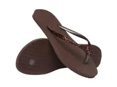 Chinelo Havaianas Slim Glitter Ii Café Tam 39-40 - 3