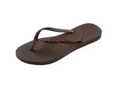 Chinelo Havaianas Slim Glitter Ii Café Tam 39-40 - 5