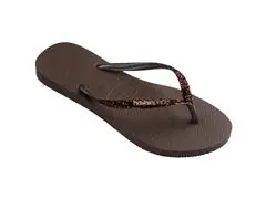 Chinelo Havaianas Slim Glitter Ii Café Tam 41-42 - 1