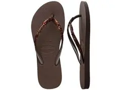 Chinelo Havaianas Slim Glitter Ii Café Tam 41-42 - 4