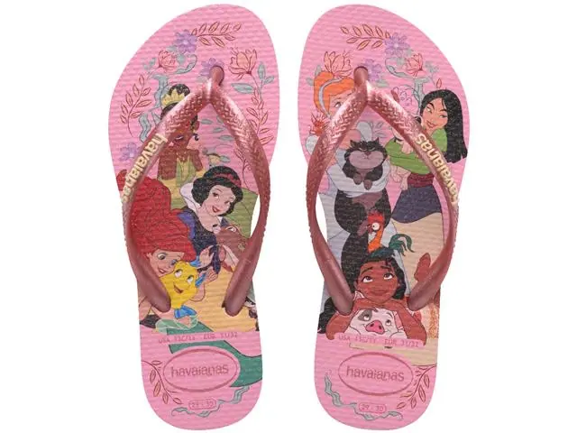 Chinelo Havaianas Kids Slim Princess Rosa/Rosa Taam 27-28
