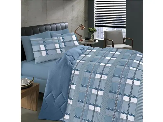 Jogo de Cama Solteiro Buettner Sonata Color Cinza 2 Peças