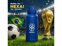 Garrafa Térmica Inox Gocase Copa Mundo Brasil Azul 950ml - 4
