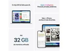 MacBook Air 15” M5 16GB RAM 1TB SSD Azul Escuro (Space Blue) - 4