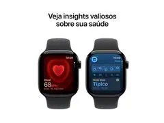 Apple Watch Series 11 42mm Alumínio Preto Pulseira Esportiva Preta - 4