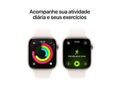 Apple Watch Series 11 42mm Alumínio Rosa Pulseira Esportiva Rosa - 3
