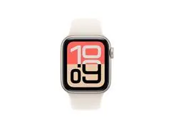 Apple Watch SE 3 40mm Alumínio Prata Pulseira Esportiva Branca