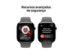 Apple Watch Series 11 46mm Titânio Natural Pulseira Esportiva Cinza - 5