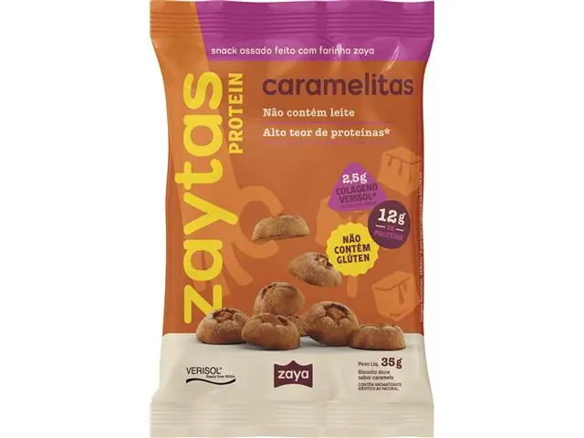 Snack Proteico Caramelitas 12g Proteína Zaytas Protein 12x35g