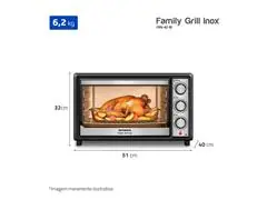 Forno Elétrico Mondial Family II 42L Preto 1600W 110V - 7