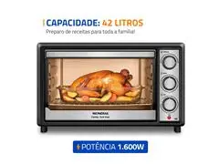 Forno Elétrico Mondial Family II 42L Preto 1600W 220V - 1