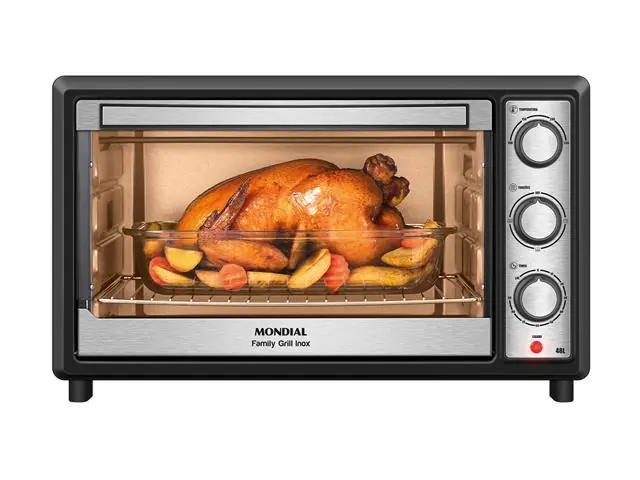 Forno Elétrico Mondial Family Grill 48L Preto/Inox 2000W 220V
