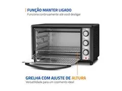 Forno Elétrico Mondial Family Grill 48L Preto/Inox 2000W 220V - 5