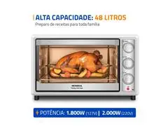 Forno Elétrico Mondial Family Grill 48L Branco/Inox 1800W 110V - 1