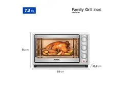 Forno Elétrico Mondial Family Grill 48L Branco/Inox 2000W 220V - 7