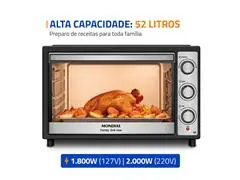 Forno Elétrico Mondial Family Grill 52L Preto/Inox 1800W 110V - 1