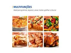 Forno Elétrico Mondial Family Grill 52L Preto/Inox 1800W 110V - 2