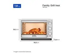 Forno Elétrico Mondial Family Grill 52L Branco/Inox 1800W 110V - 7