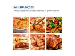 Forno Elétrico Mondial Family Grill 60L Branco/Inox 2000W 220V - 2