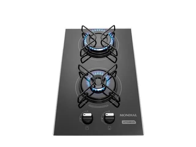 Cooktop a Gás Mondial 2 Bocas Preto Bivolt
