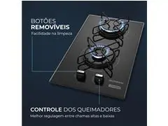 Cooktop a Gás Mondial 2 Bocas Preto Bivolt - 2