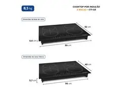 Cooktop por Indução Mondial 4 Bocas 7000W 220V - 5