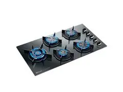Cooktop a Gás Electrolux Home Pro em Vidro com 05 Bocas Preto - 1