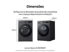 Lava e Seca Smart LG 18kg Black Inox com AI DD™ 2.0 110W - 8