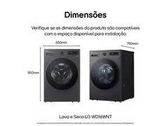 Lava e Seca Smart LG 16kg Black Inox com AI DD™ 110V - 8
