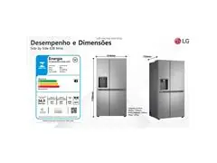 Refrigerador Side by Side LG 02 Portas Frost Free Inverter 638L Inox - 9