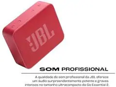 Caixa de Som Portátil JBL Go Essential 2 3W Bluetooth  Vermelha - 6