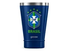 Copo Térmico Gocase Copa Mundo Brasil CBF Inox Azul 470ml